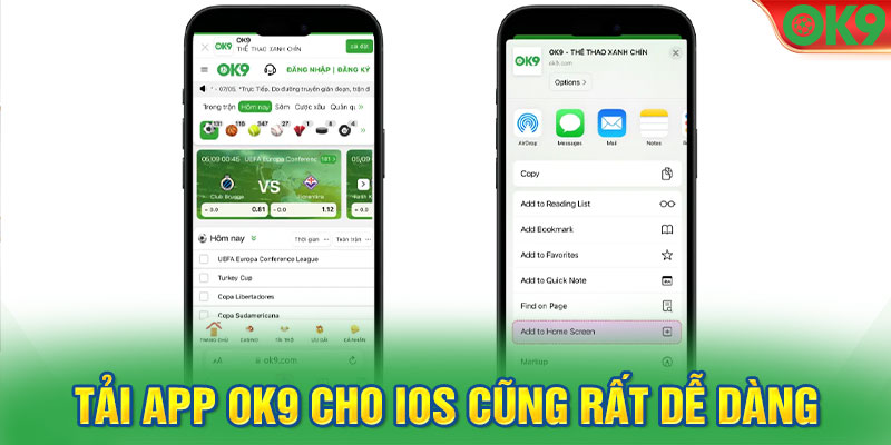 Tải app OK9 cho iOS cũng rất dễ dàng